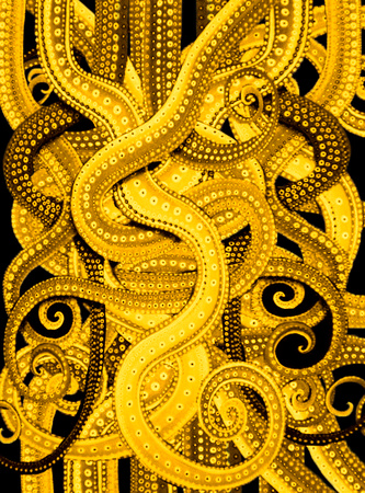 octo pattern yellow