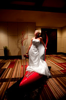 Bride-in-the-big-shoe-at-the-Cosmopolitan-in-Las-Vegas-NV