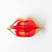 Gold lips with red 4