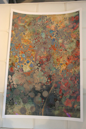Bubbles gray, 13" x 20" print on paper