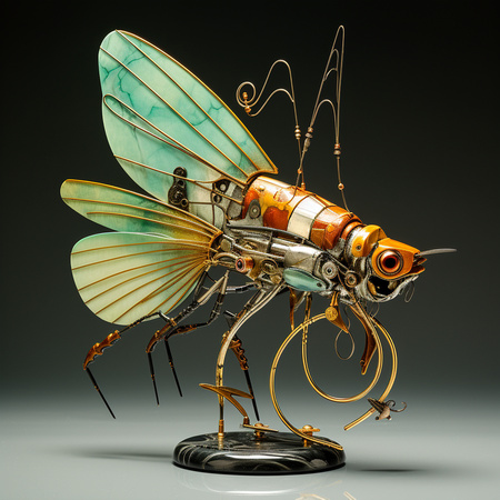 roarkg_Steampunk_4_foot_3d_sculpture_mounted_on_marble_base_fly_40bdc06f-b9b6-4bc3-a7e0-b5658459323d