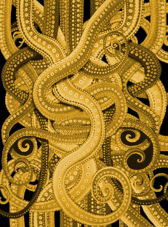 octo pattern gold