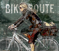 Girl on Bike white ALL LAYERS exculusion