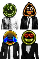 Emoji heads four 3 WHITE