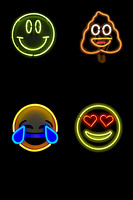 Emoji heads four 4 just EMOJIs