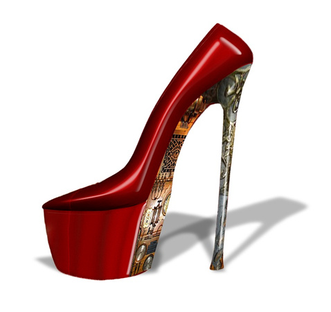 Really High heel RED punked 2
