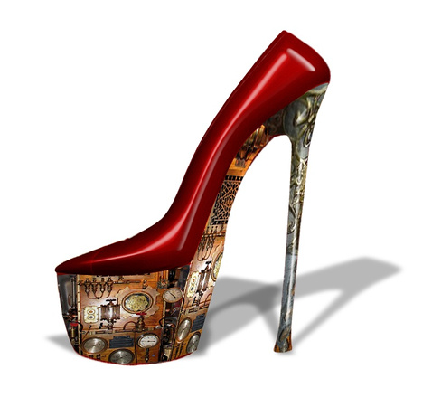 Really High heel RED punked 3