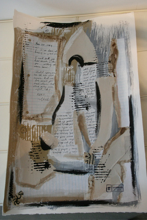 Love letter, 22" x 15", collage on paper