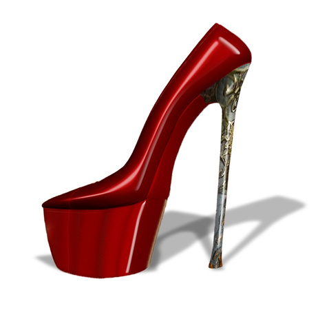 Really High heel RED punked 3