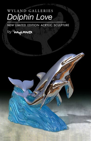 Dolphin Love metal resin base