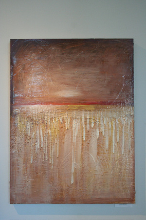 Sunset Horizon, 24" x 32" encaustic, acrylic on canvas
